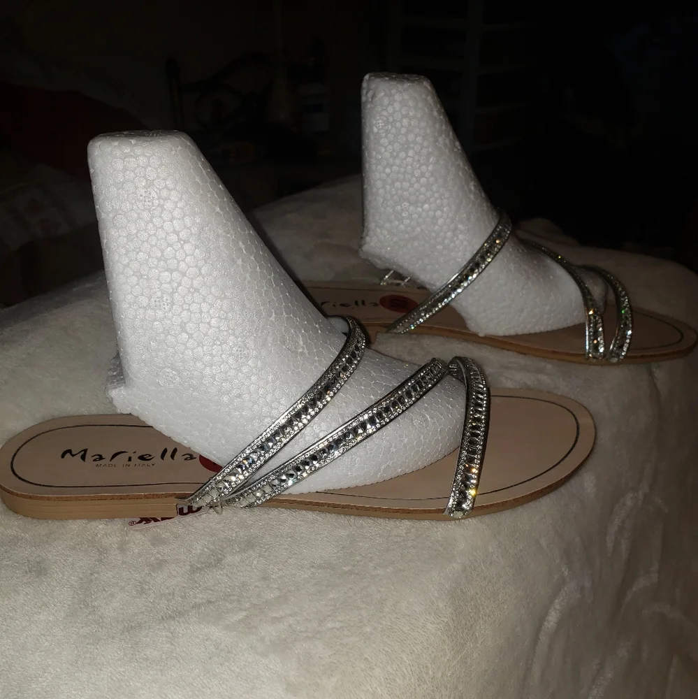 🏖👰‍♀️Mariella Fancy Slip-on Sandels sz 10 - Picture 5 of 6